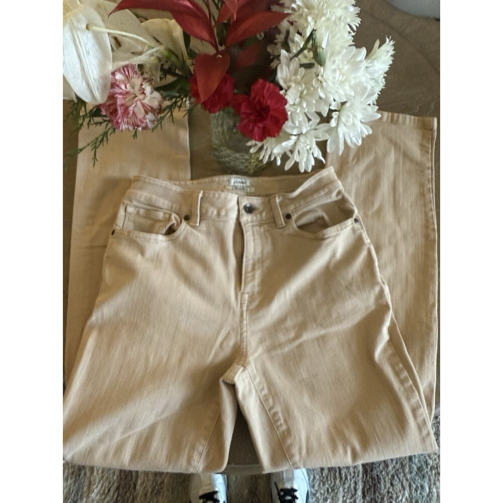 LL Bean Tan Classic Fit Straight Jeans Women's Size 6 - Picture 4 of 6